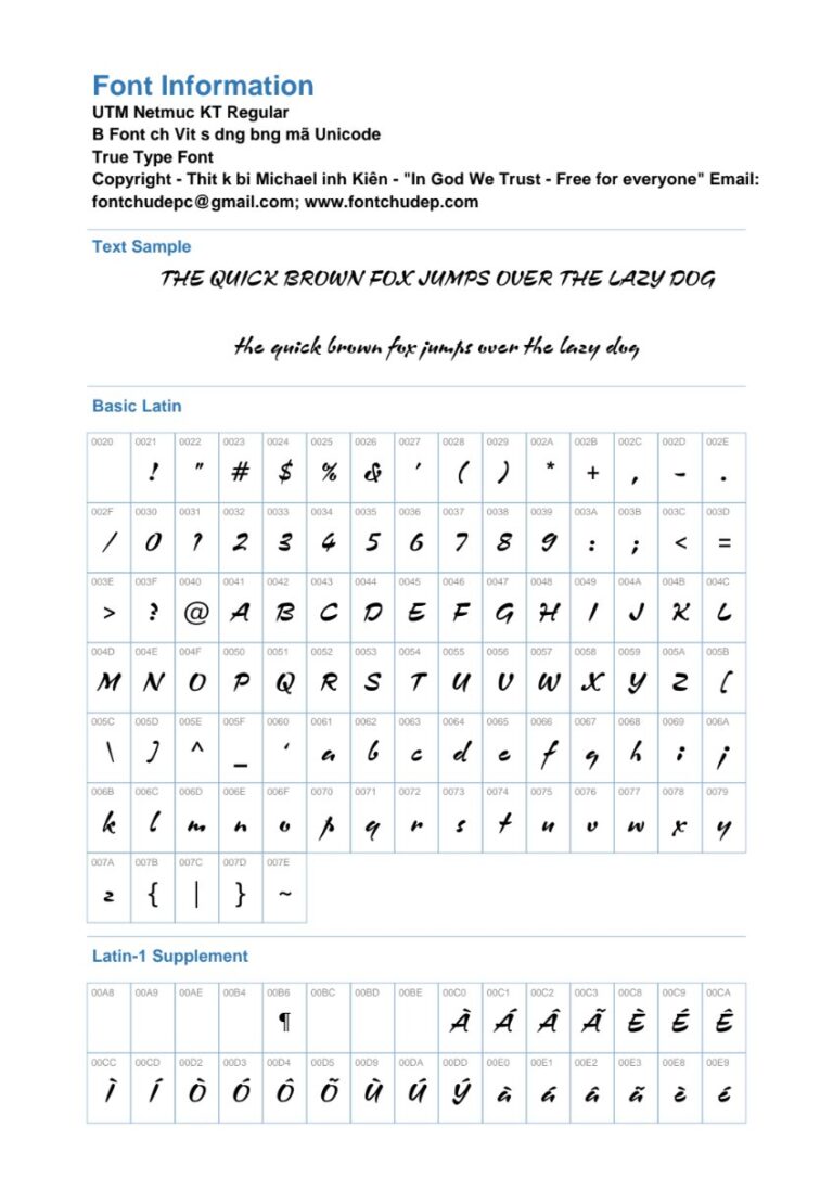 Font UTM Netmuc KT Regular