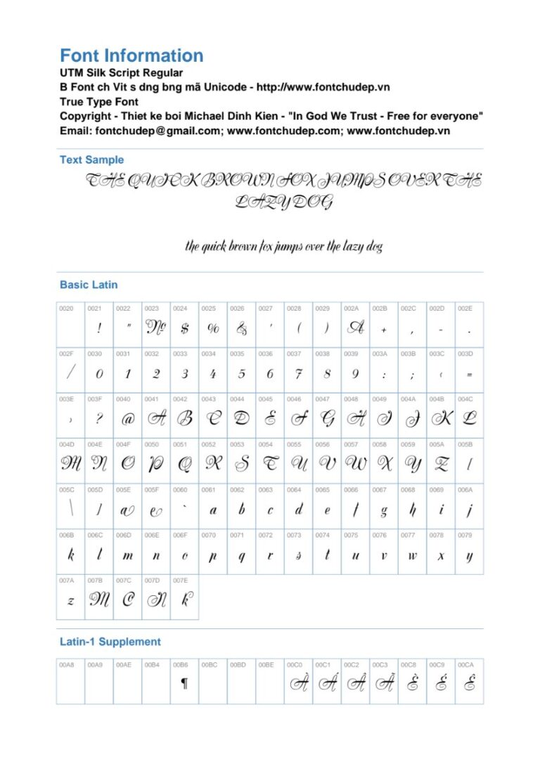 Font UTM Silk Script