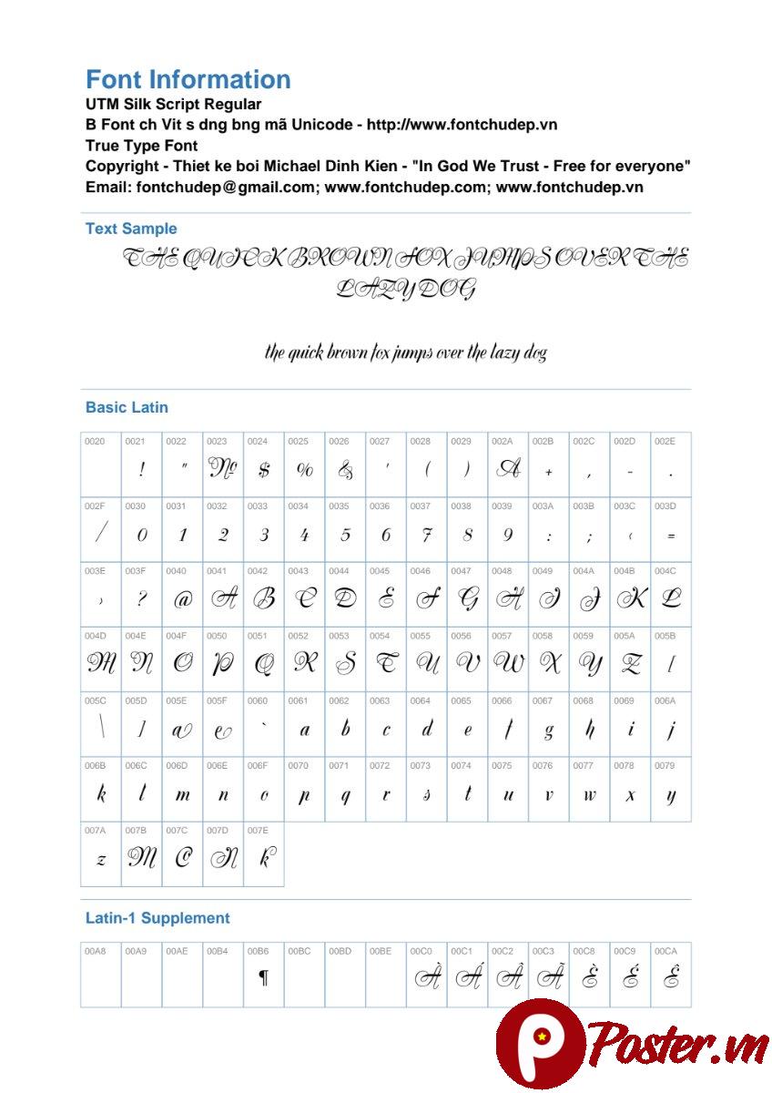 Font UTM Silk Script