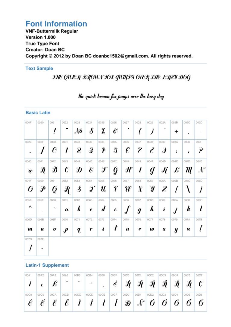 Font UVF Buttermilk Script