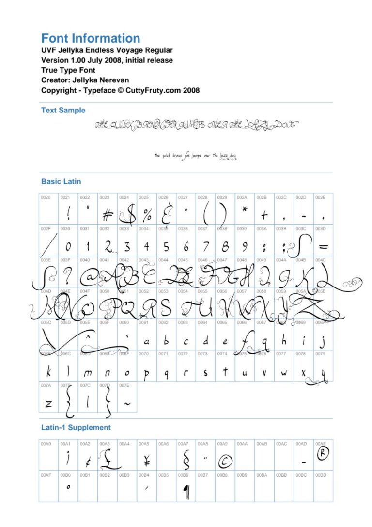 Font UVF Jellyka Endless Voyage