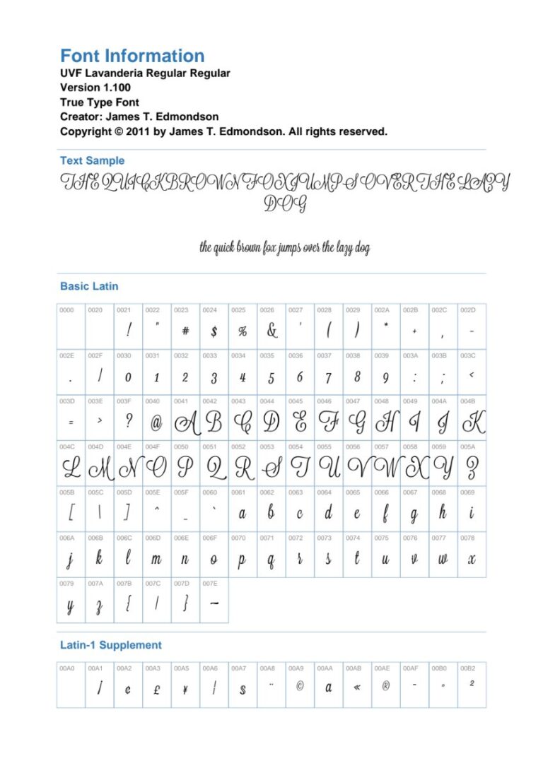 Font UVF Lavanderia Regular