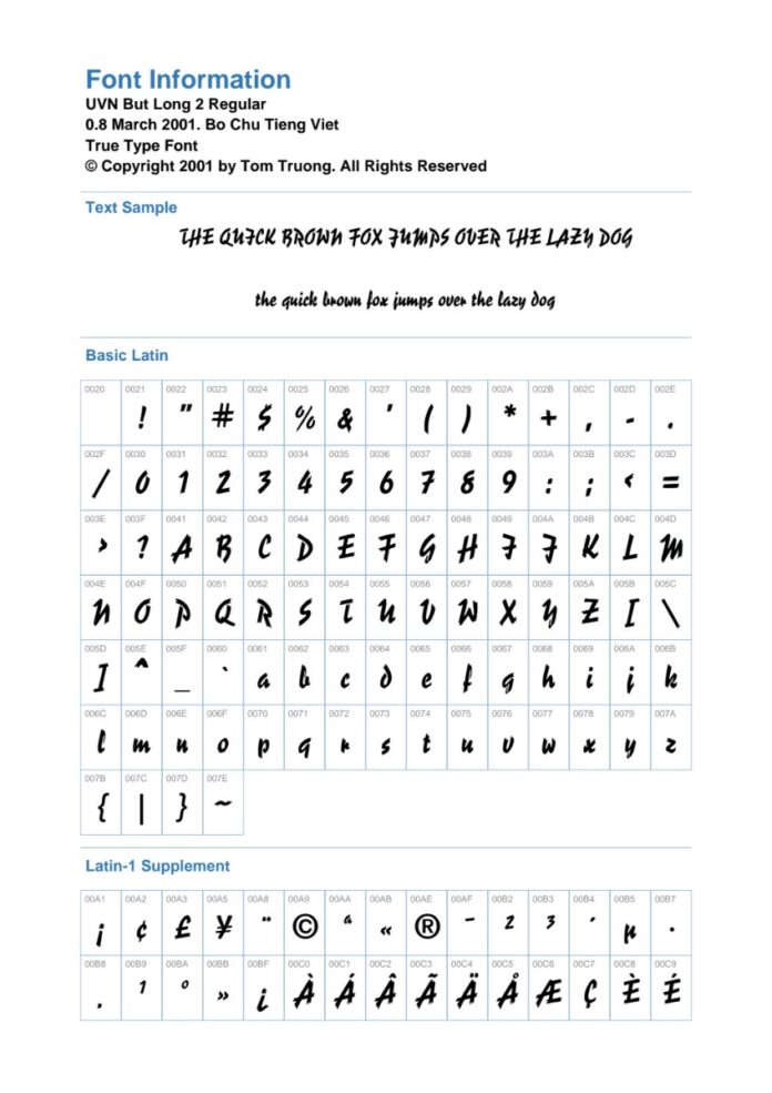 Font UVN But Long 2 Việt hóa