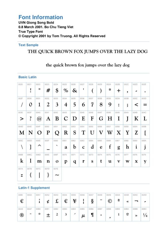 Font UVN Giong Song Bold