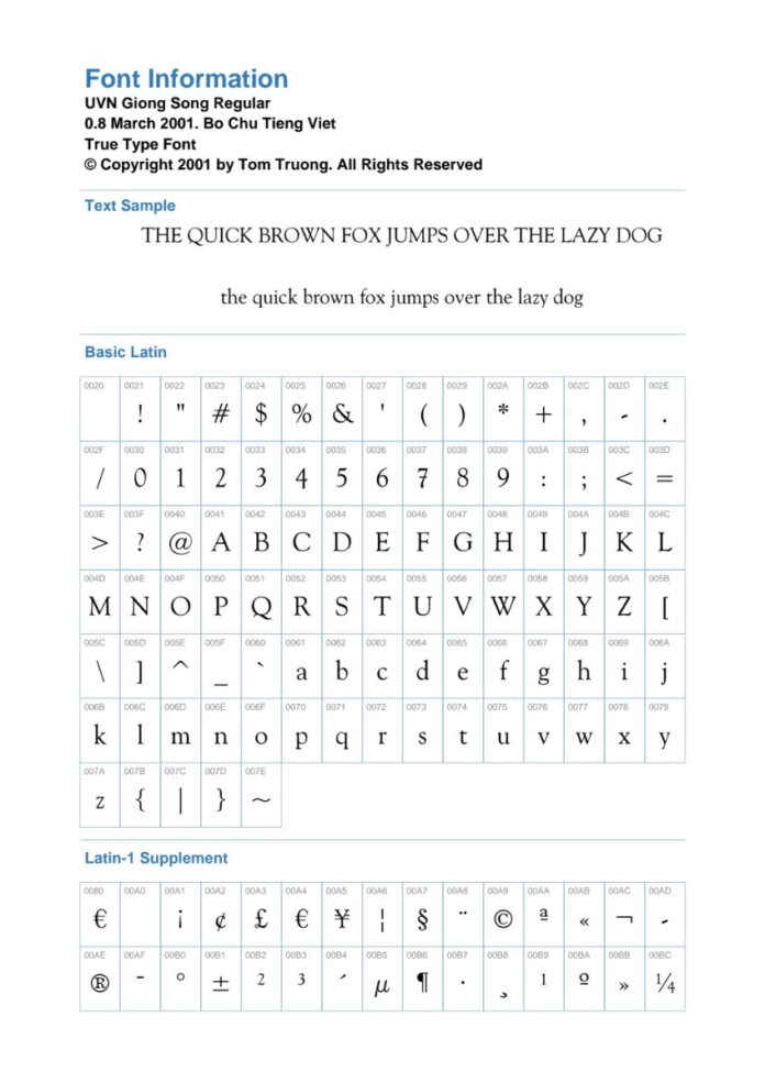 Font UVN Giong Song Regular