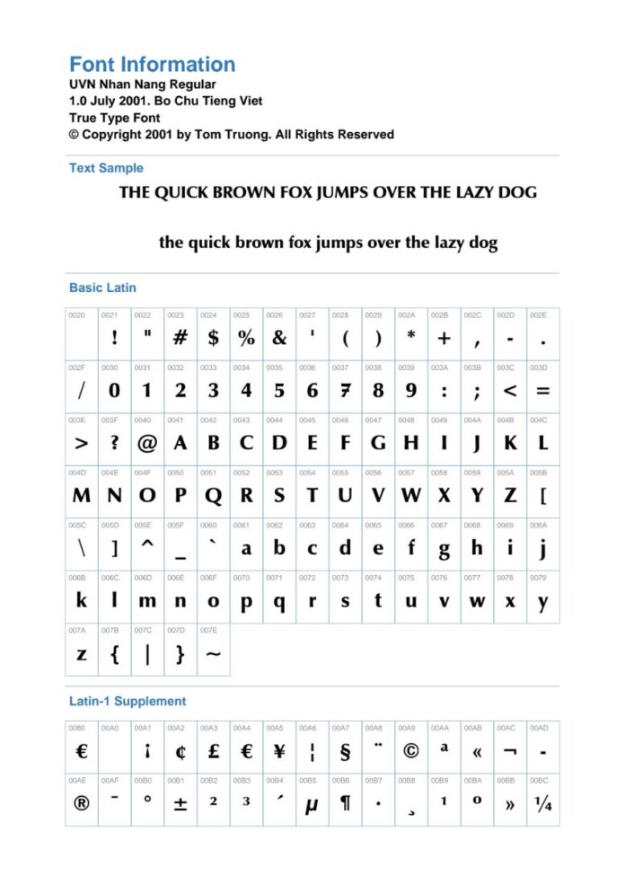 Font UVN Nhan Nang Regular