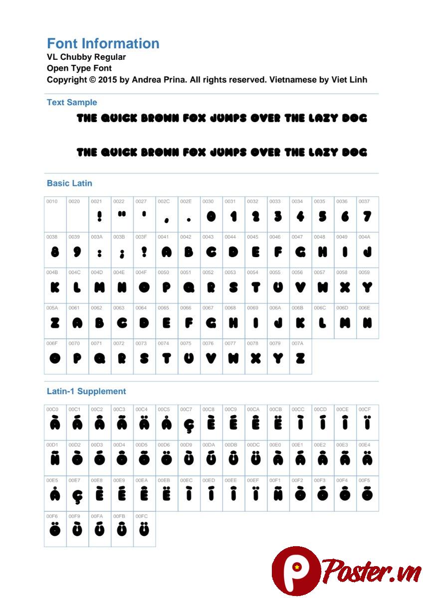 Font VL Chubby Regular Việt hóa