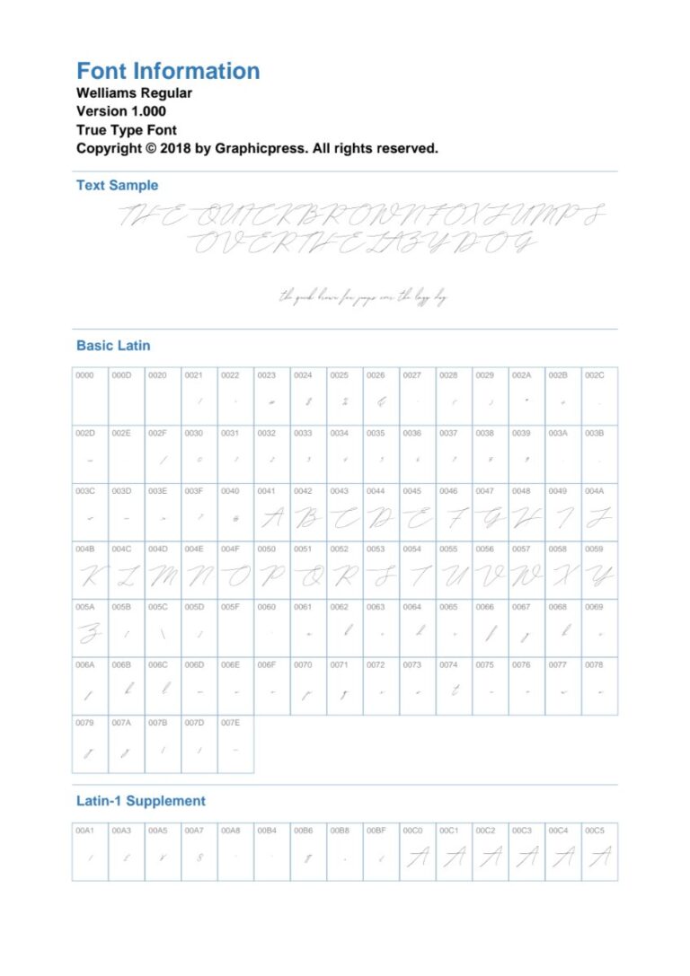 Font Welliams Regular