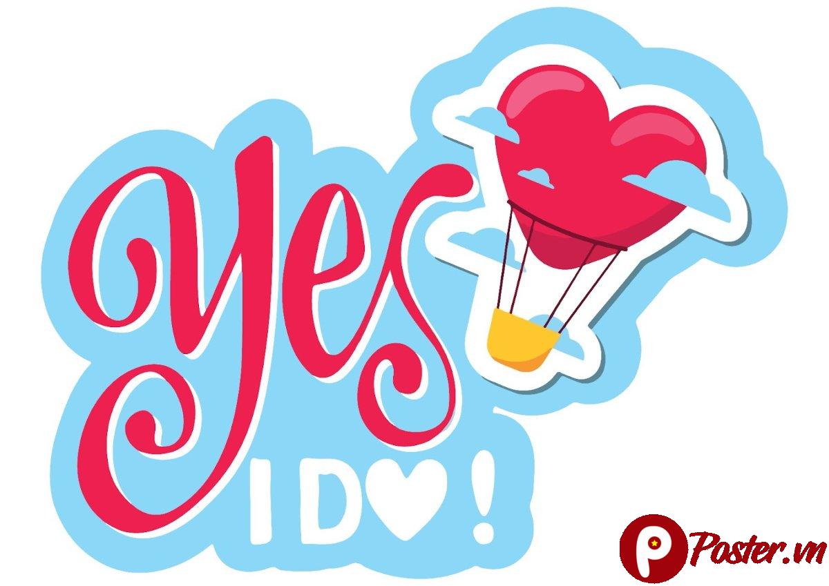 Hashtag cưới Yes I Do