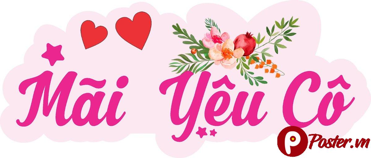 Hashtag Mãi Yêu Cô Vector