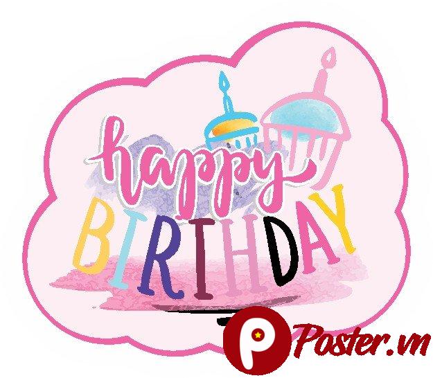 Hashtag sinh nhật vector