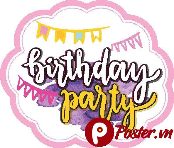 Hashtag Sinh Nhật Vector