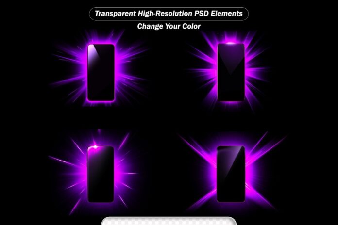 Hiệu ứng ánh sáng điện thoại PSD