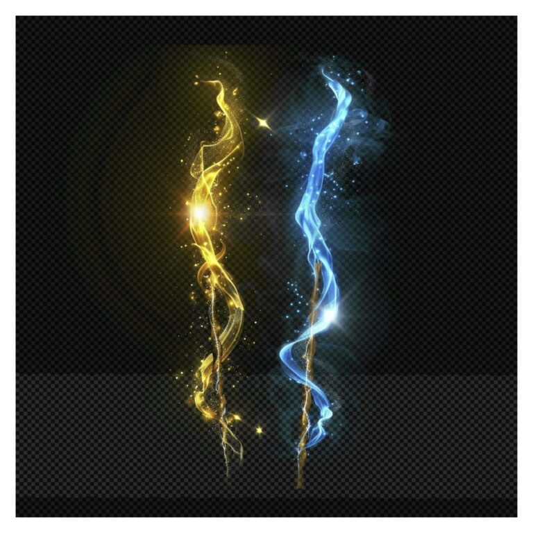 Hiệu ứng ánh sáng xanh vàng vector