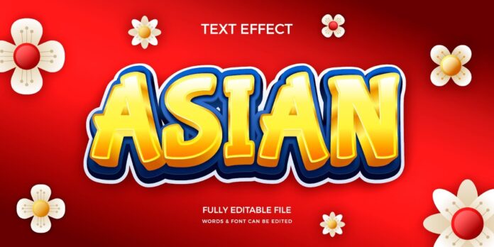 Hiệu ứng chữ 3D Asian