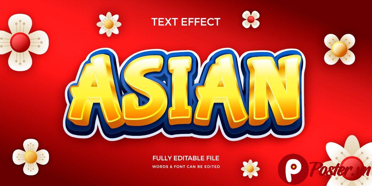 Hiệu ứng chữ 3D Asian