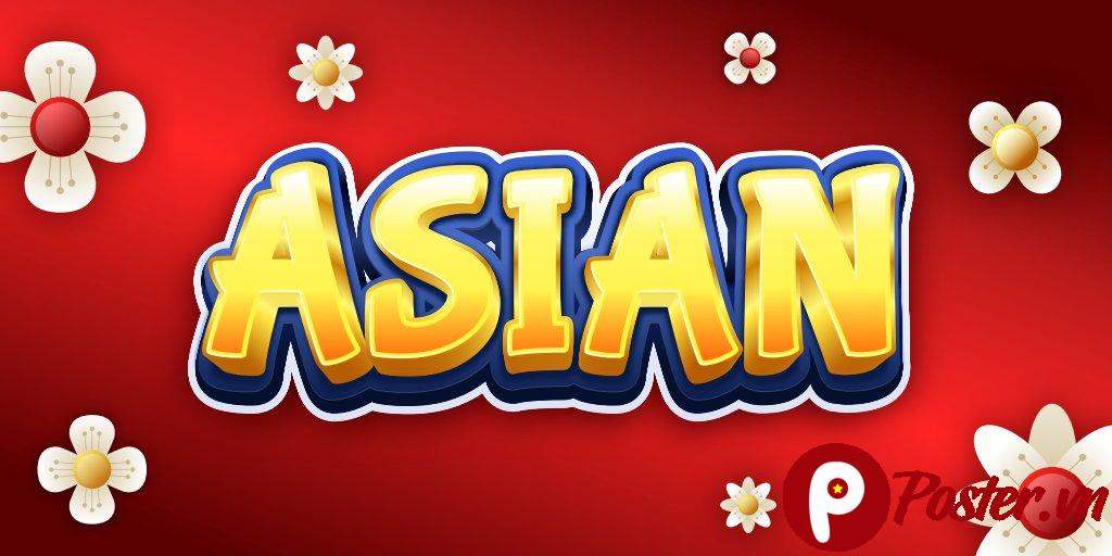 Hiệu ứng chữ 3D Asian