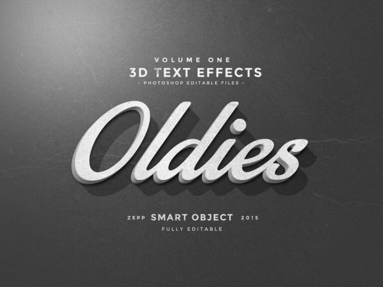 Hiệu ứng chữ 3D cổ điển cho Photoshop