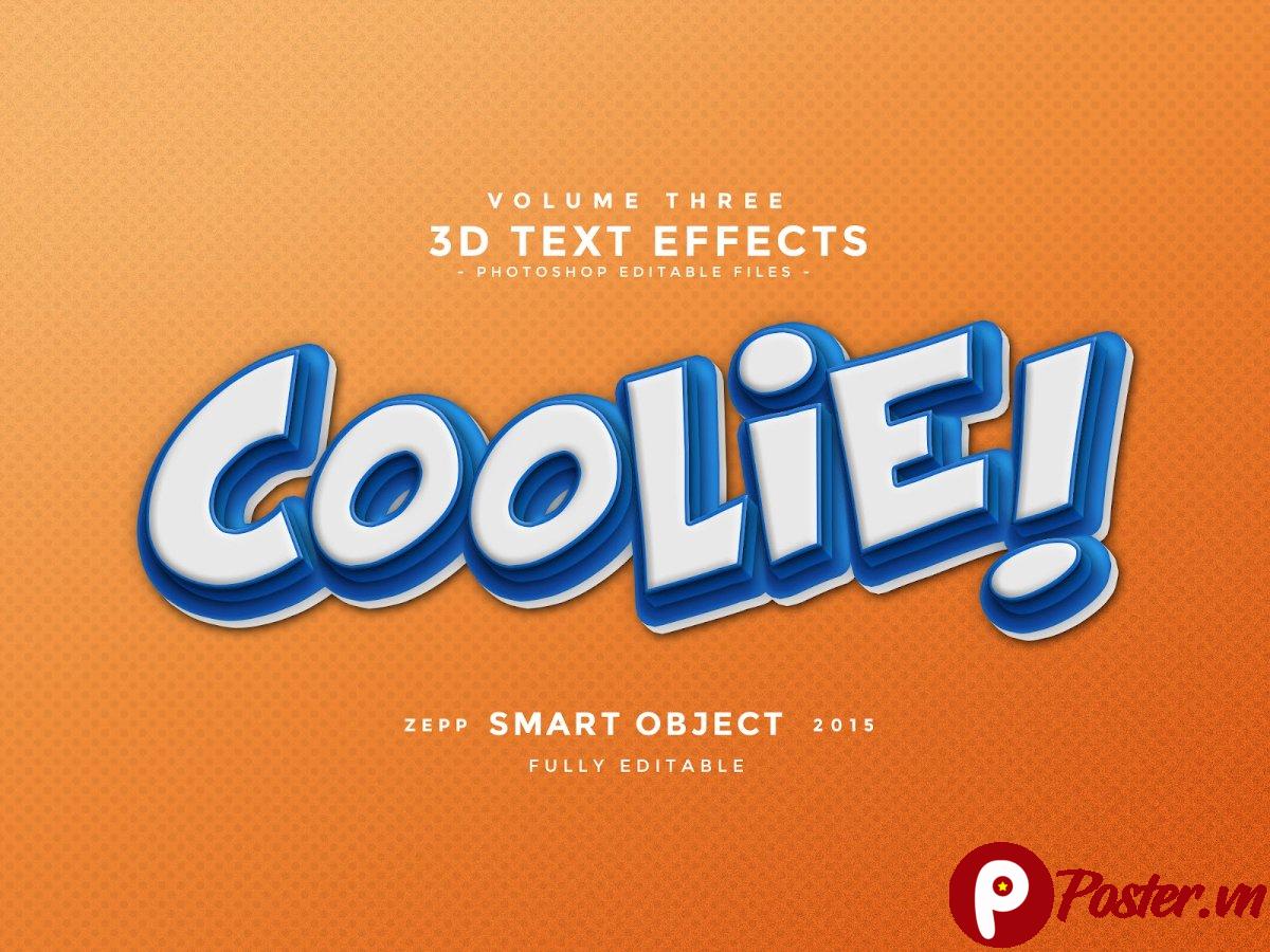 Hiệu ứng chữ 3D Coolie!