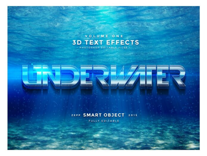 Hiệu ứng chữ 3D dưới nước