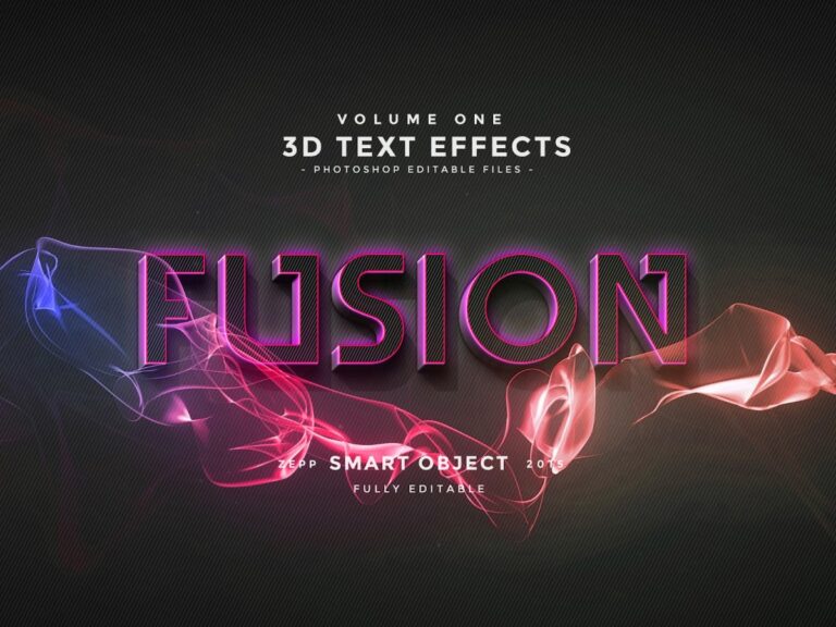 Hiệu Ứng Chữ 3D Fusion PSD