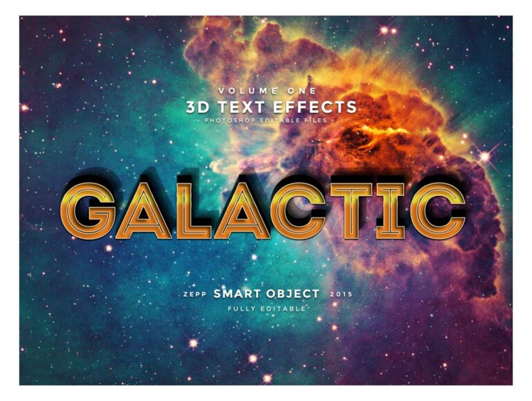 Hiệu ứng chữ 3D Galactic