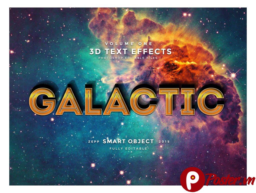 Hiệu ứng chữ 3D Galactic