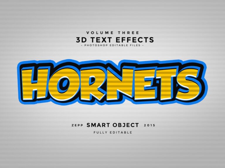 Hiệu ứng chữ 3D Hornets