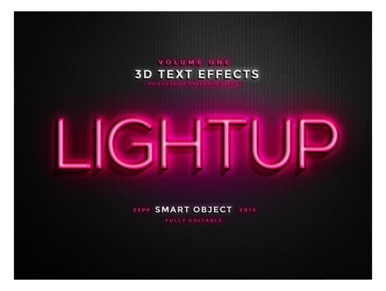 Hiệu ứng chữ 3D Neon Lightup