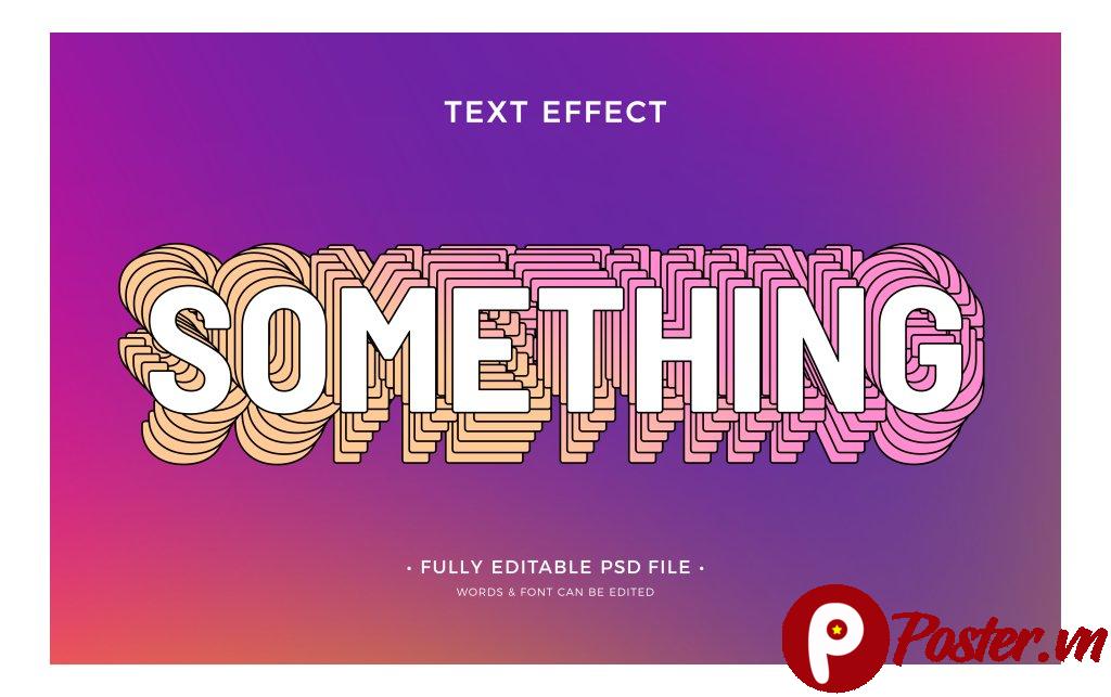 Hiệu ứng chữ 3D PSD