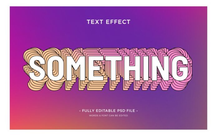 Hiệu ứng chữ 3D PSD độc đáo