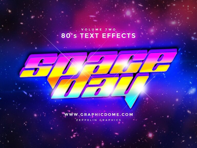 Hiệu ứng chữ 3D retro 80s