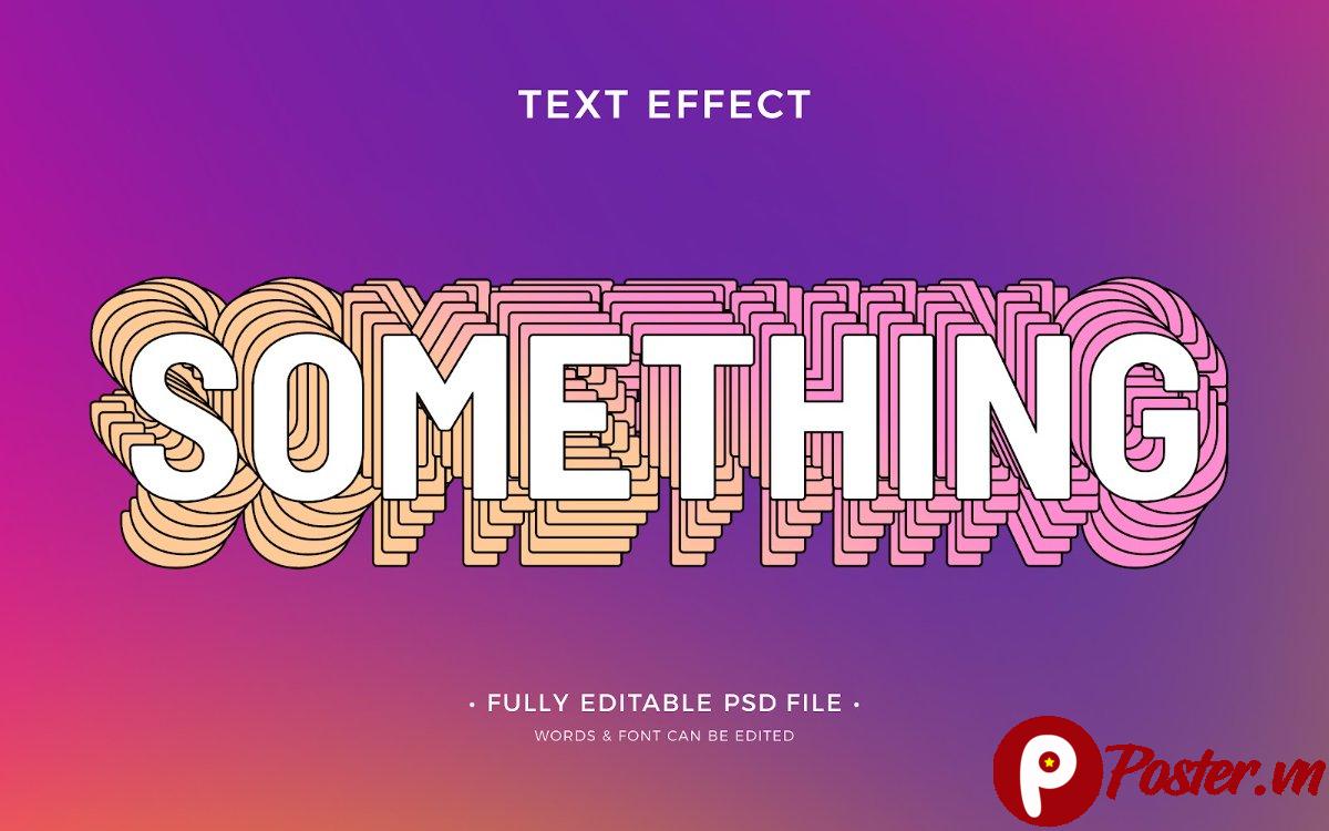 Hiệu ứng chữ 3D retro độc đáo