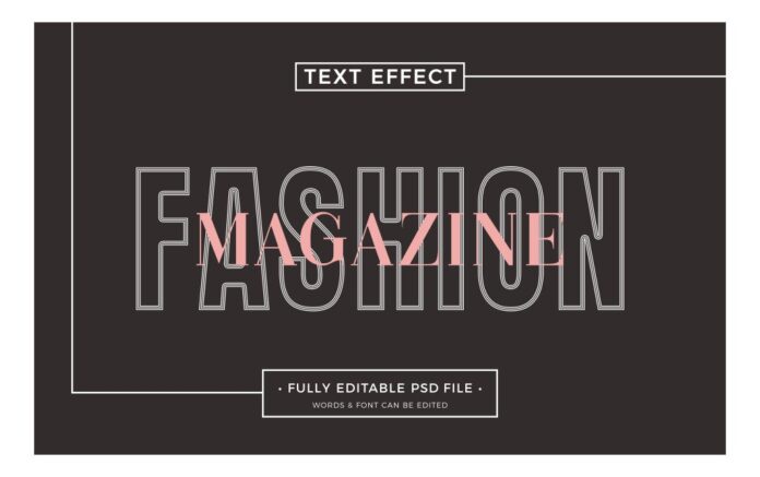 Hiệu ứng chữ 3D tạp chí