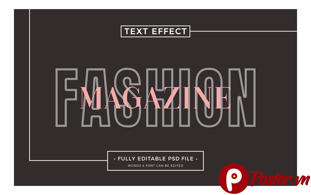 Hiệu ứng chữ 3D tạp chí