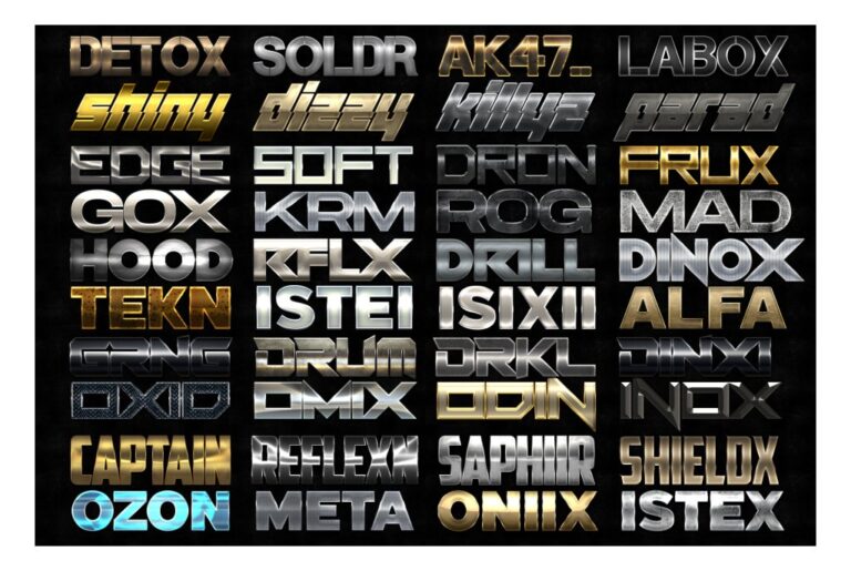 Hiệu ứng chữ 3D vàng PSD