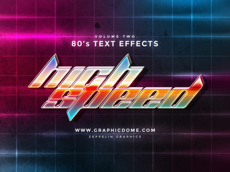 Hiệu Ứng Chữ 80s Retro PSD