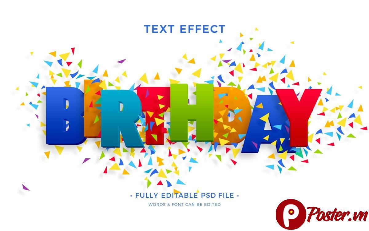 Hiệu ứng chữ Birthday