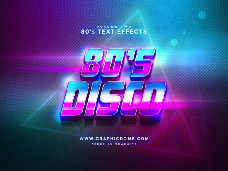 Hiệu ứng chữ Disco 80s