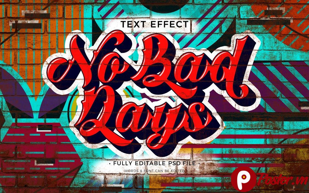 Hiệu ứng chữ graffiti phong cách đường phố