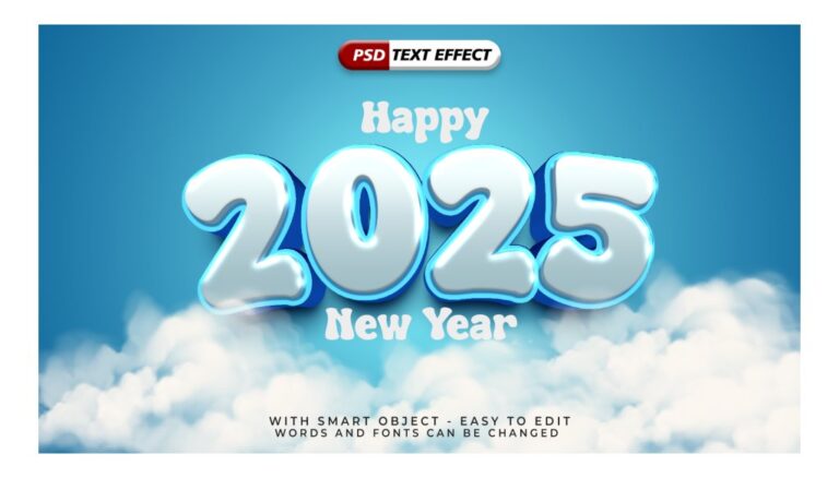 Hiệu ứng chữ Happy New Year 2025