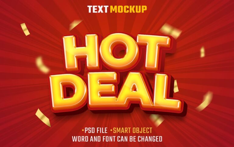 Hiệu ứng chữ Hot Deal PSD