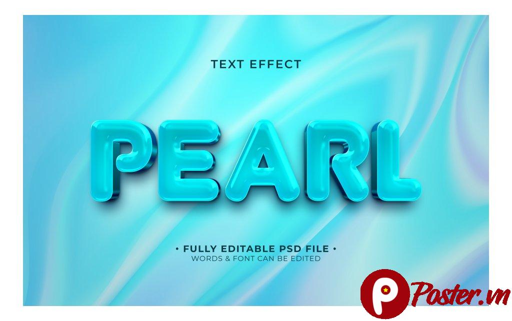 Hiệu ứng chữ ngọc trai PSD