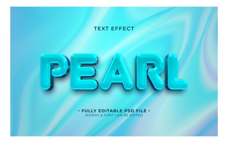 Hiệu ứng chữ ngọc trai PSD