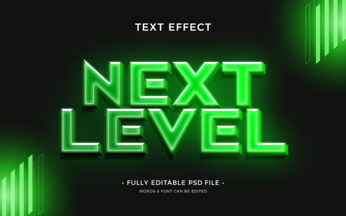 Hiệu ứng chữ phát sáng Next Level