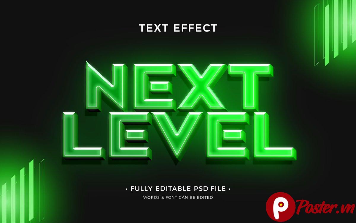 Hiệu ứng chữ phát sáng Next Level