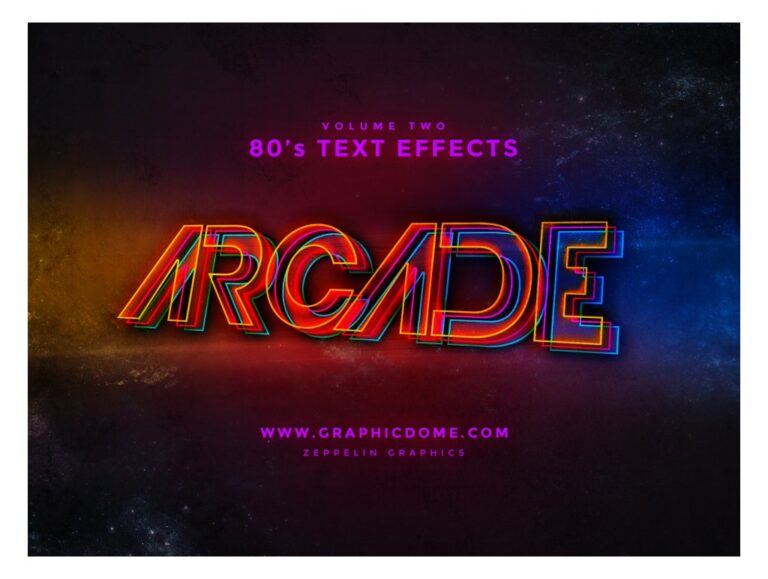 Hiệu ứng chữ 80s retro