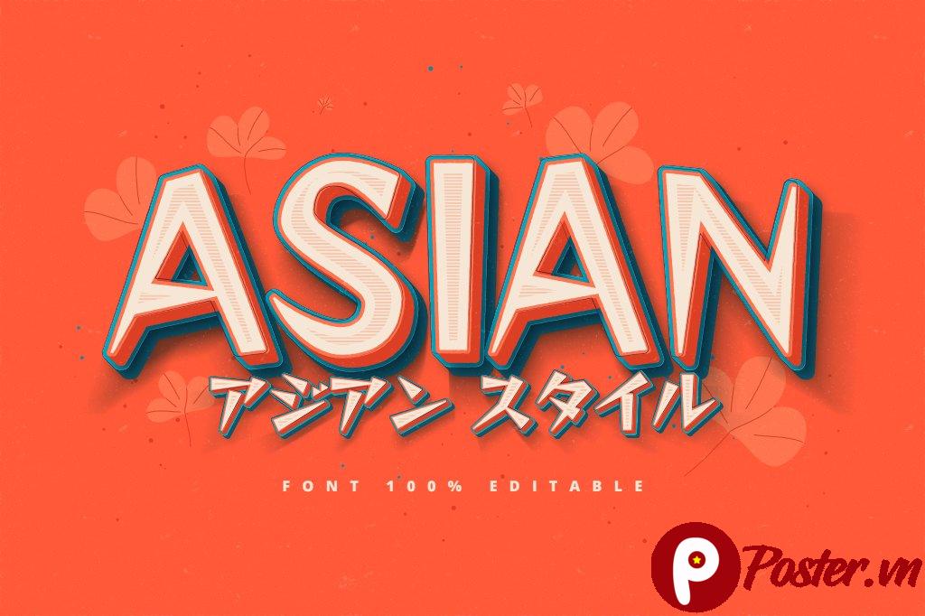 Hiệu ứng chữ phong cách Asian
