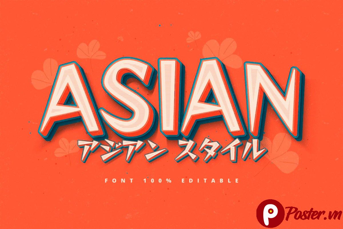 Hiệu ứng chữ phong cách Asian
