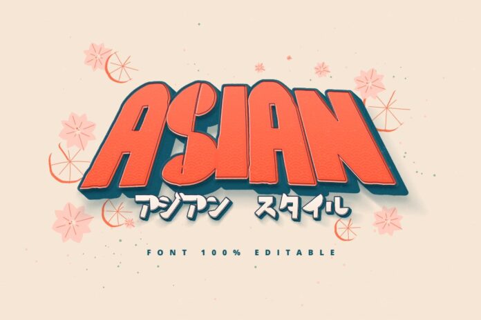 Hiệu ứng chữ phong cách Asian